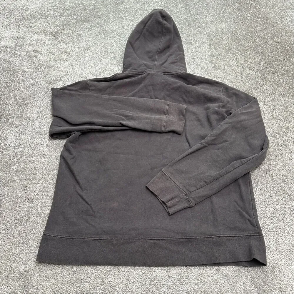 The North Face Hoodie Sweatshirt Mens Large Gray Graphic Fleece Pullover Outdoor
